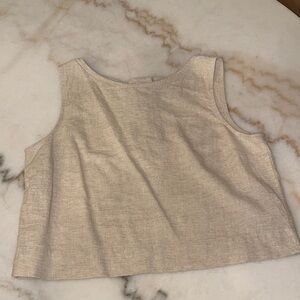 GAP Neutral Cream Cropped Tank
